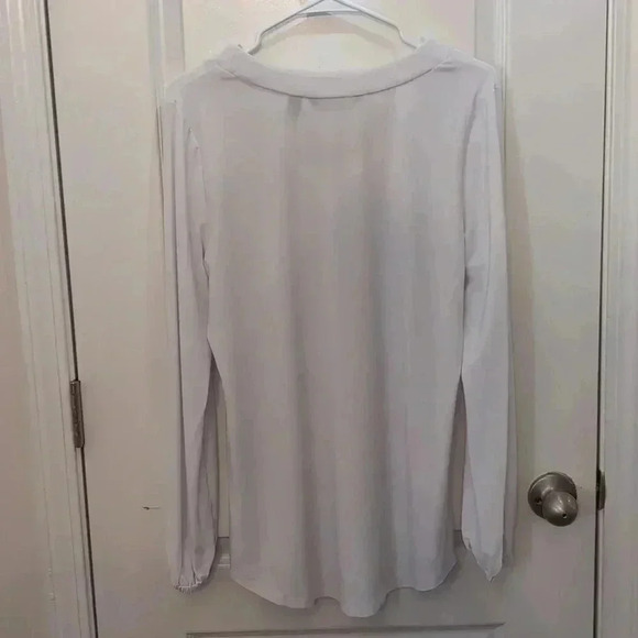 Dennis Basso Italia Knit Lace-Up Blouse - Picture 6 of 8